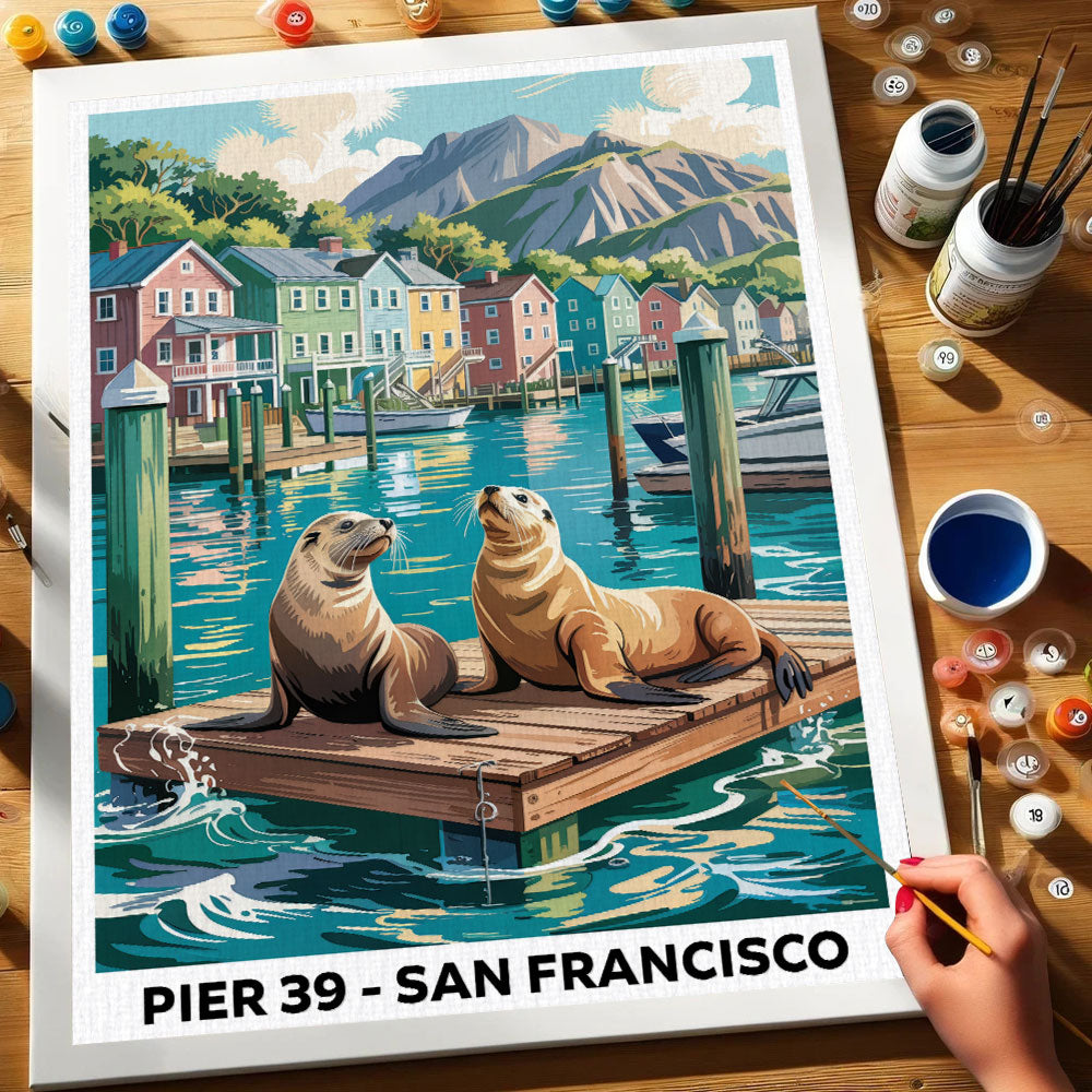 Pier 39, San Francisco | US Landmark | Paint by Numbers Kit