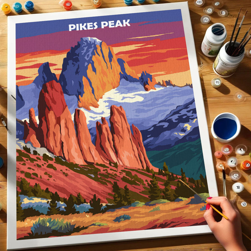 Pikes Peak, USA | Paint by Numbers Kit