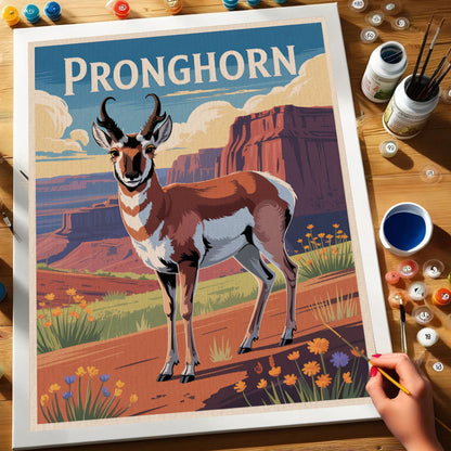 Pronghorn - National Park Wildlife | Paint by Numbers Kit