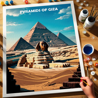 Pyramids of Giza, Egypt - World Heritage | Paint by Numbers Kit