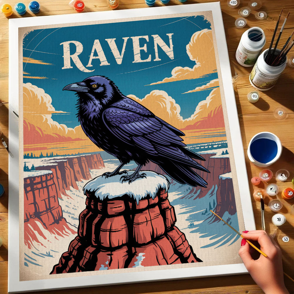 Raven - National Park Wildlife | Paint by Numbers Kit
