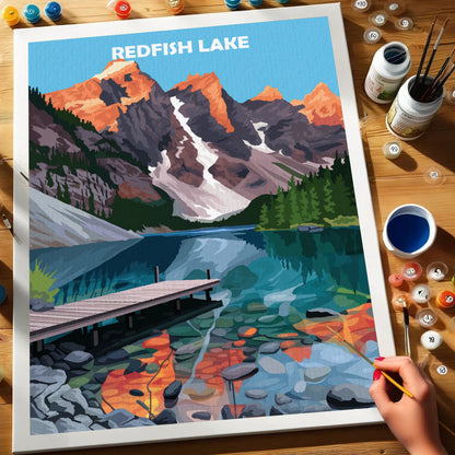 Redfish Lake | Paint by Numbers Kit