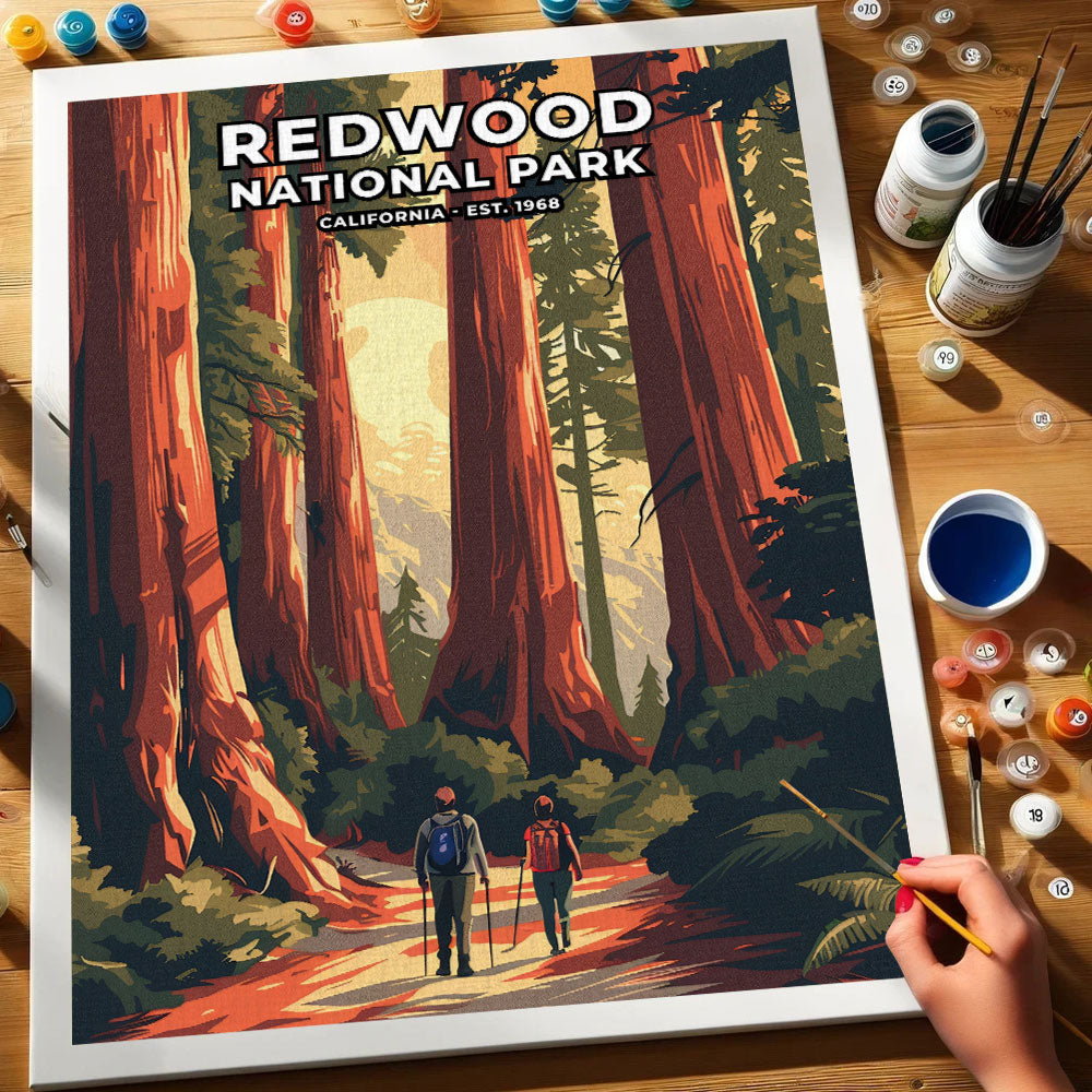 Redwood National and State Parks Heritage Edition | Paint by Numbers Kit