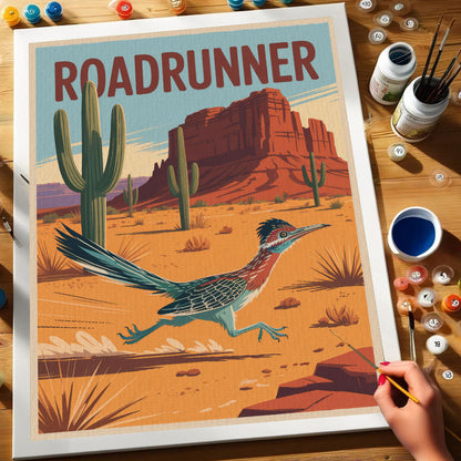Roadrunner - National Park Wildlife | Paint by Numbers Kit