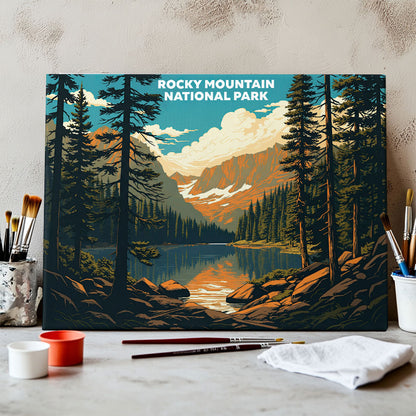 Rocky Mountain Park - Landscape | Paint by Numbers Kit