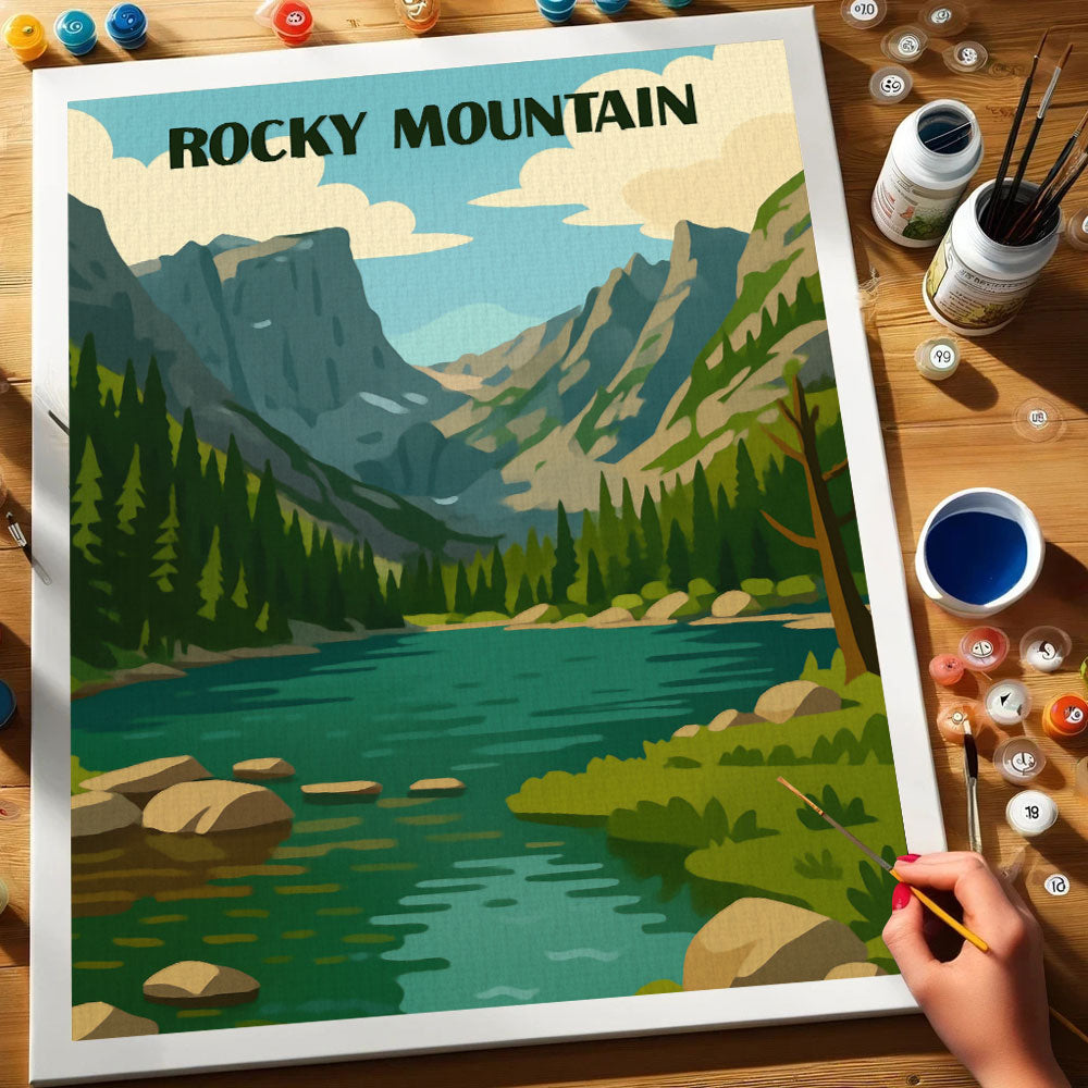 Rocky Mountain National Park Beginner | Paint by Numbers Kit