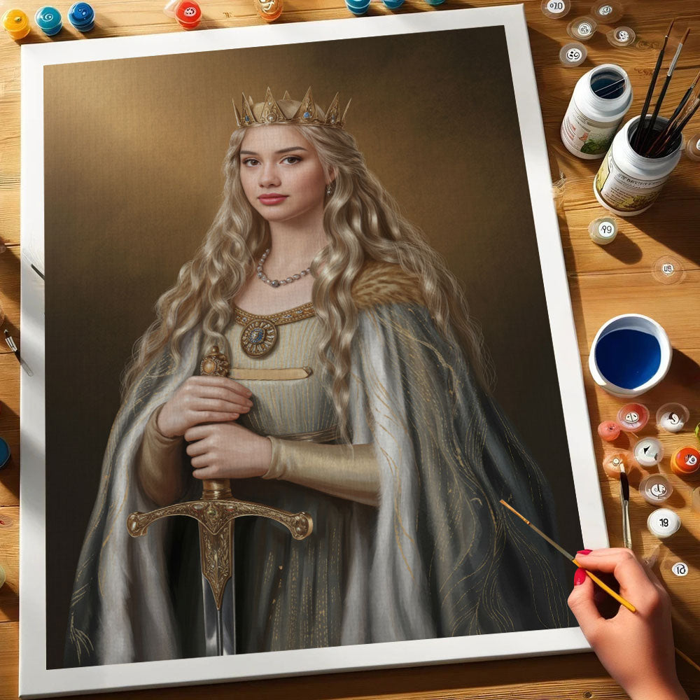 The Sword Queen|Custom Paint by Numbers Kit
