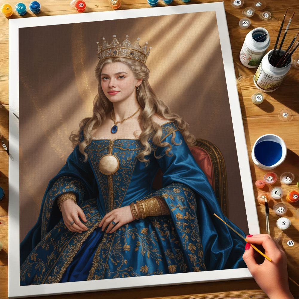 Sapphire Queen|Custom Paint by Numbers Kit