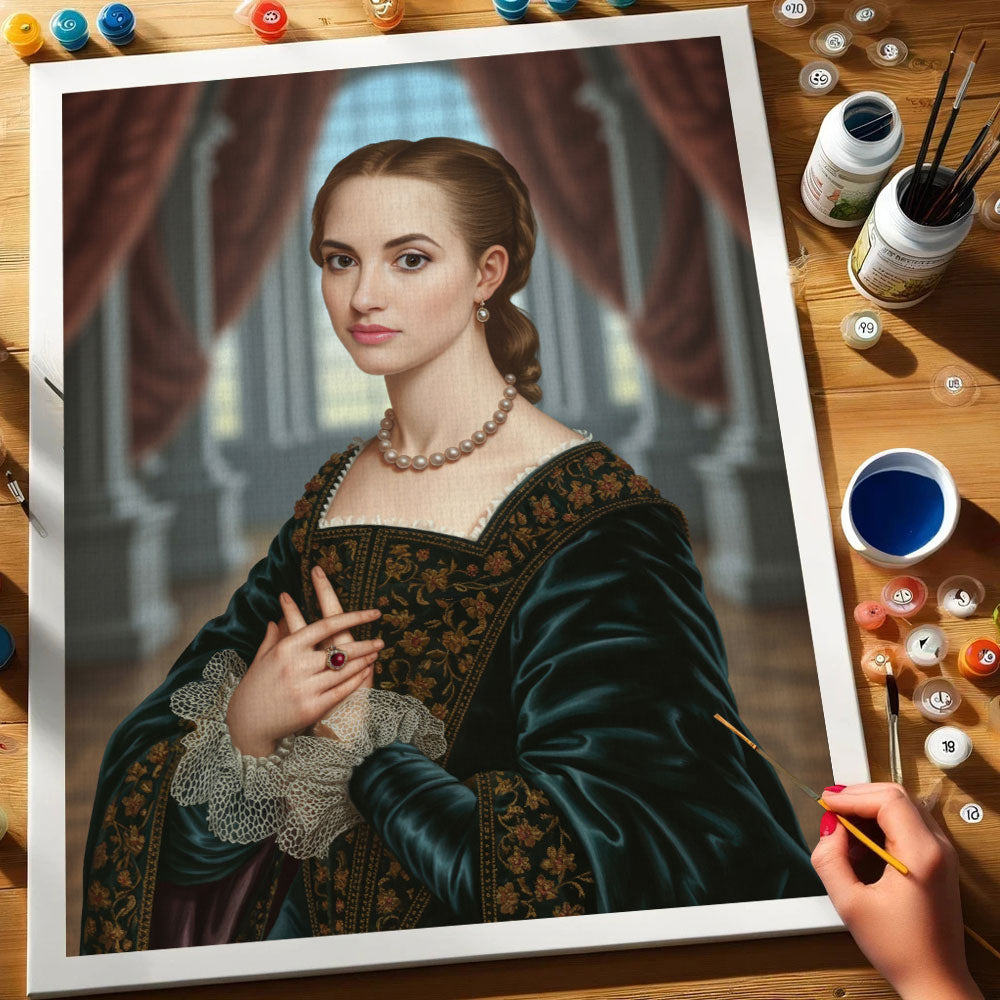 A Renaissance Portrait|Custom Paint by Numbers Kit