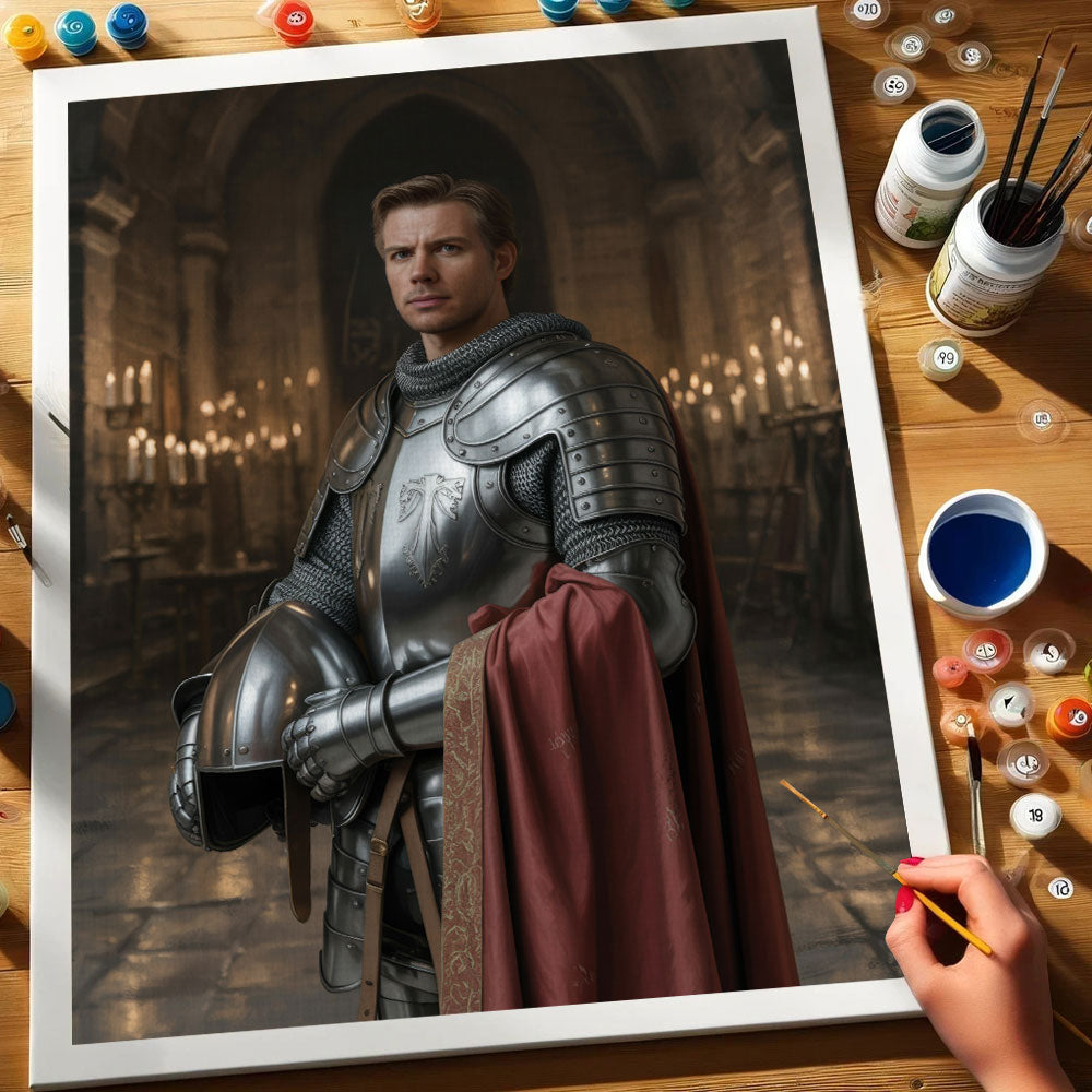 Knight in Armor|Custom Paint by Numbers Kit