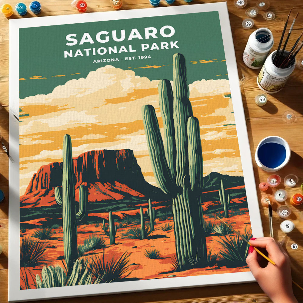 Saguaro National Park Heritage Edition | Paint by Numbers Kit