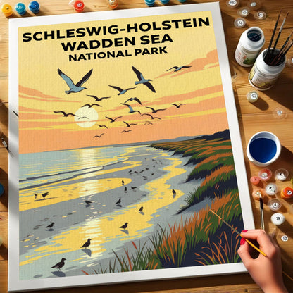 Schleswig-Holstein Wadden Sea - German National Park | Paint by Numbers Kit