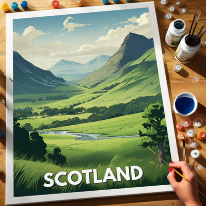 Scotland Travel Poster | Paint by Numbers Kit