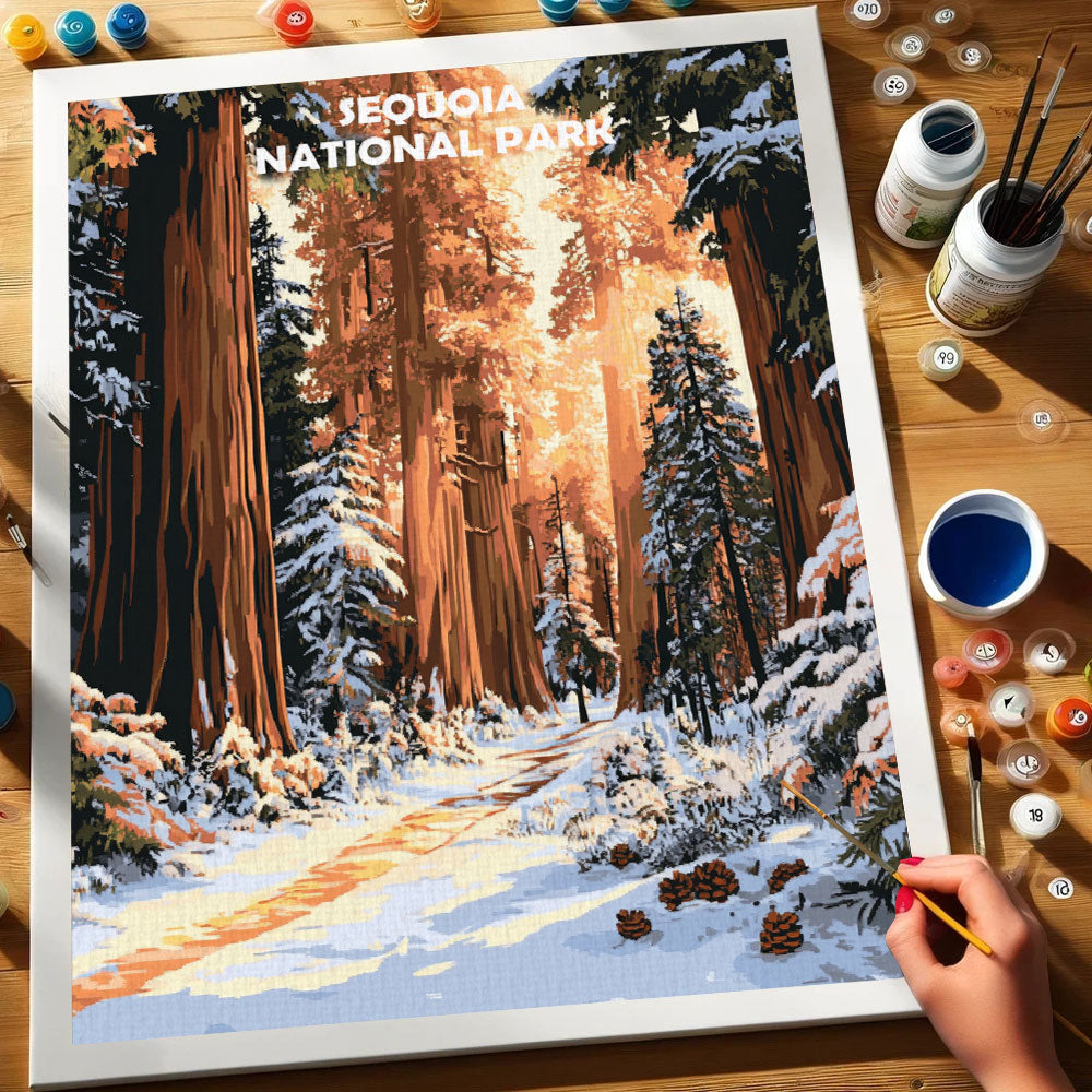 Sequoia National Park Winter | Paint by Numbers Kit