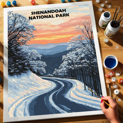 Shenandoah National Park Winter | Paint by Numbers Kit