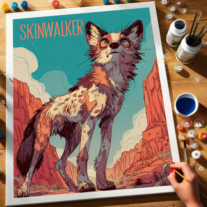 Skinwalker Coyote - American Legends | Paint by Numbers Kit