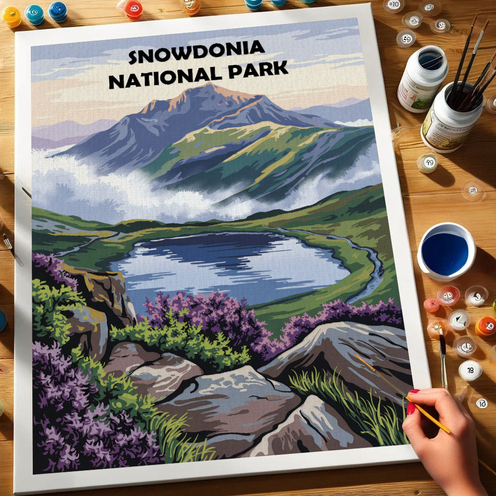 Snowdonia, britischer Nationalpark | Malen nach Zahlen-Set