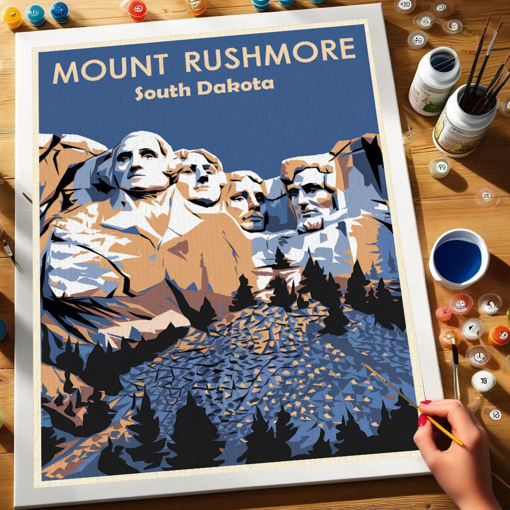 South Dakota - Mount Rushmore | Paint by Numbers Kit