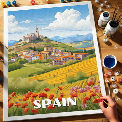 Spain Travel Poster | Paint by Numbers Kit