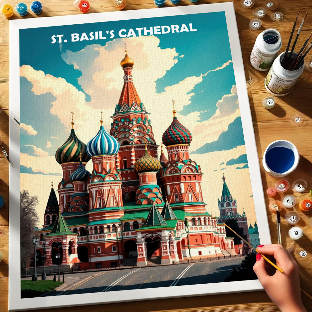 St. Basil's Cathedral, Russia - World Heritage | Paint by Numbers Kit