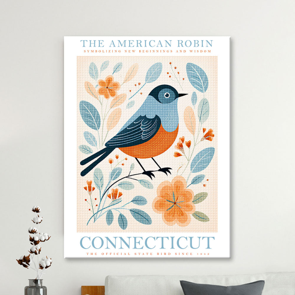 Connecticut State Bird Diamond Painting