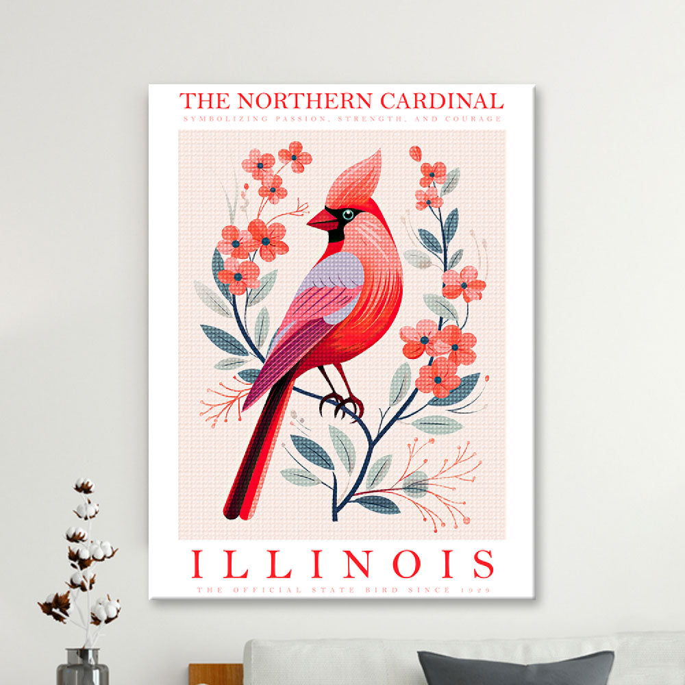 Illinois State Bird Diamond Painting