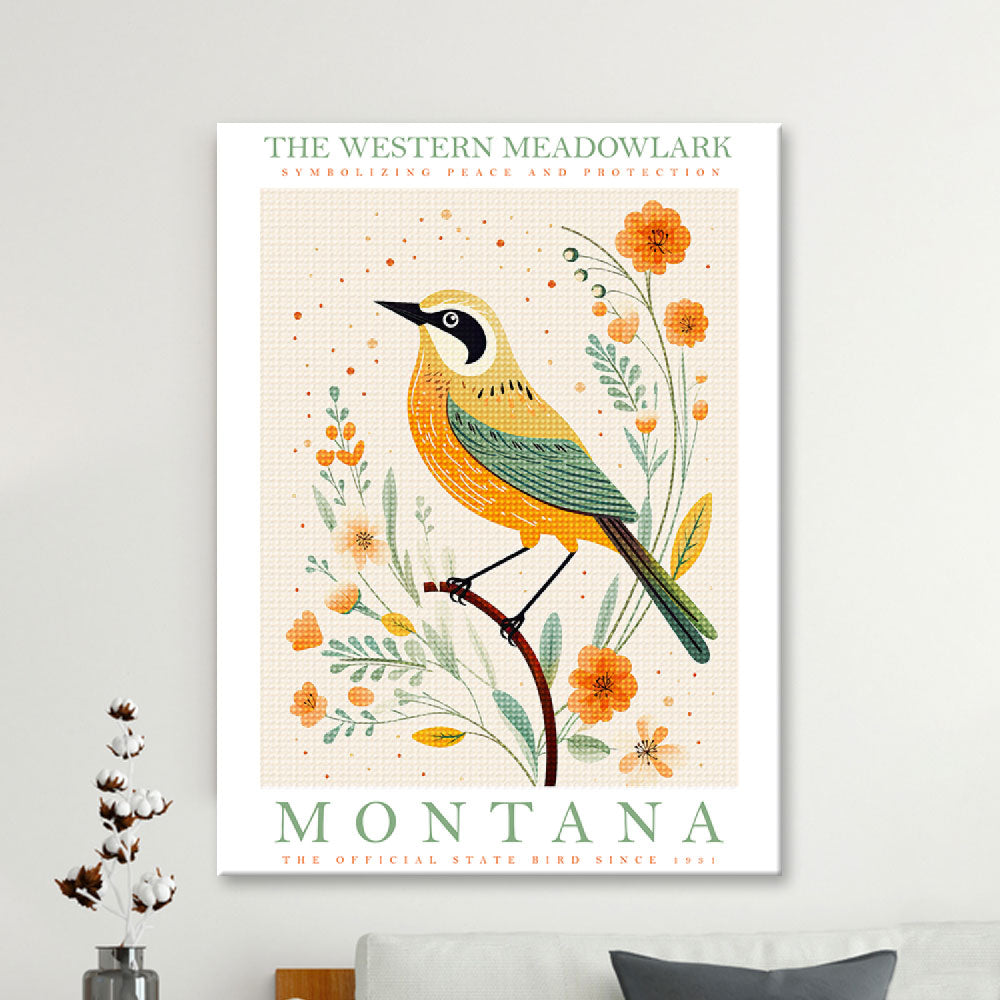 Montana State Bird Diamond Painting