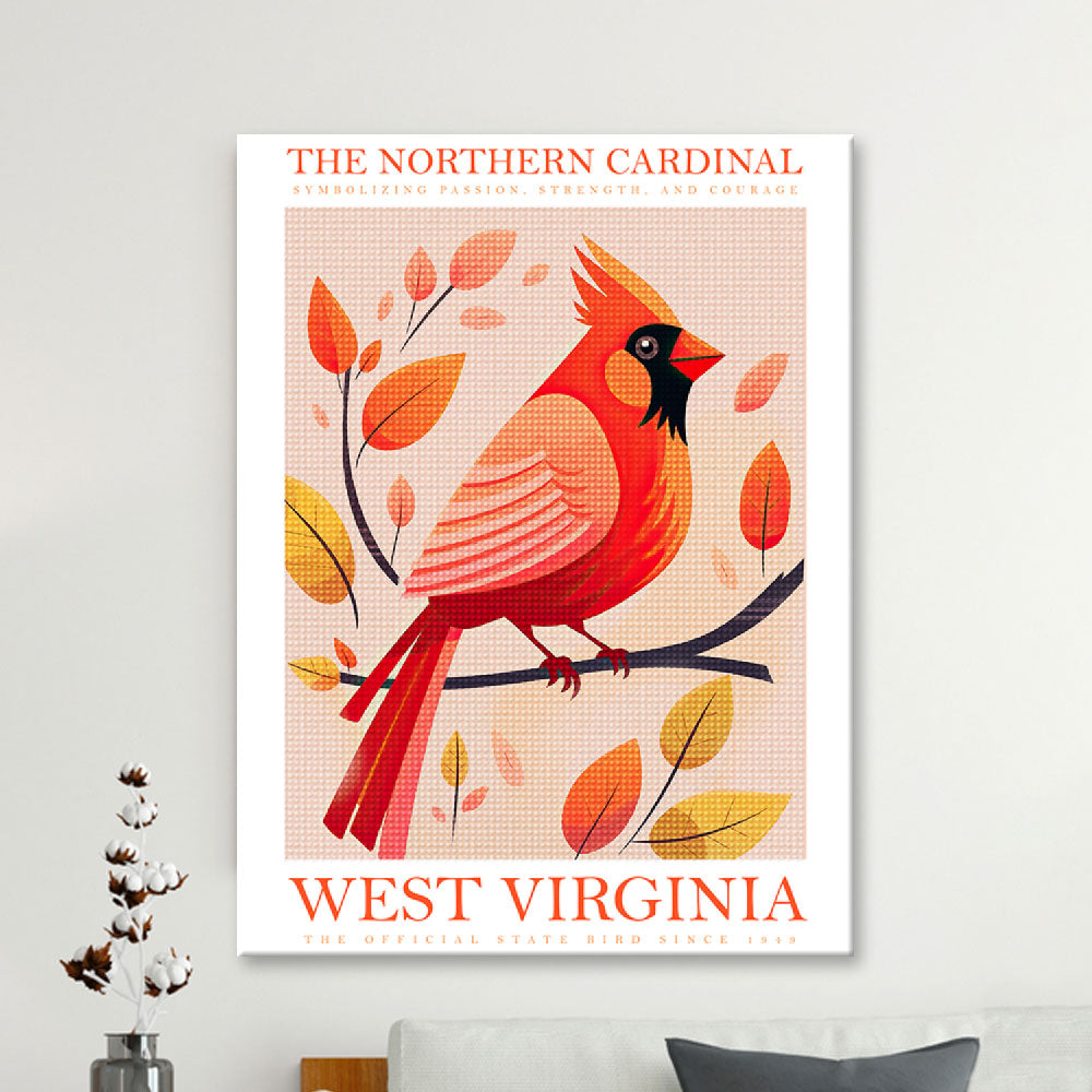 West Virginia State Bird Diamond Painting