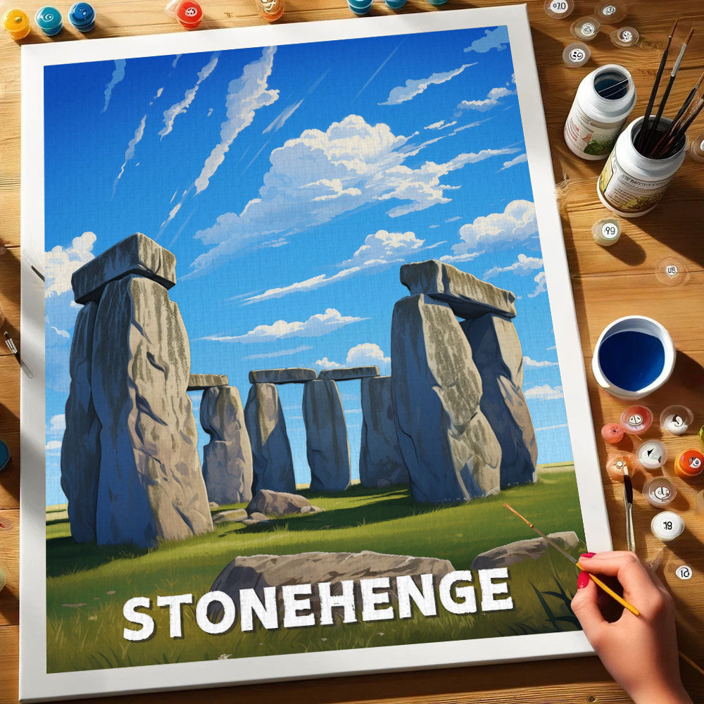 Stonehenge Travel Poster | Paint by Numbers Kit