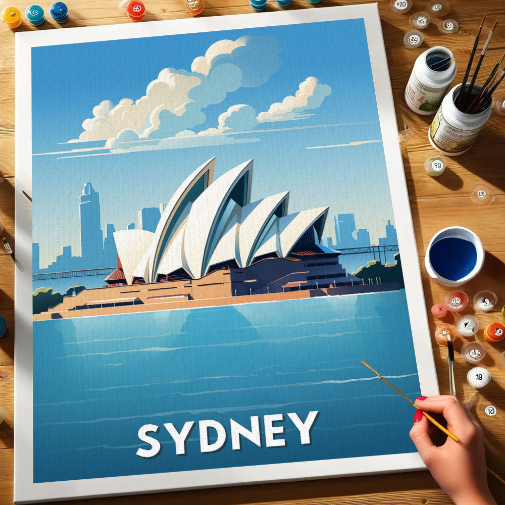 Sydney Travel Poster | Paint by Numbers Kit
