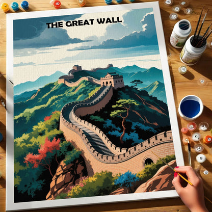 The Great Wall, China - World Heritage | Paint by Numbers Kit