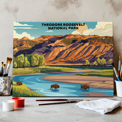 Theodore Roosevelt National Park - Landscape | Paint by Numbers Kit