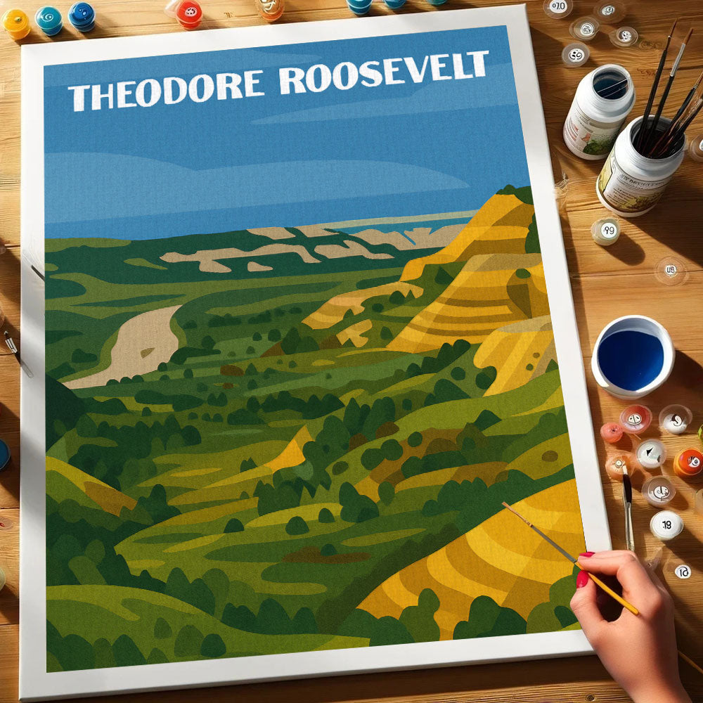 Theodore Roosevelt National Park Beginner | Paint by Numbers Kit