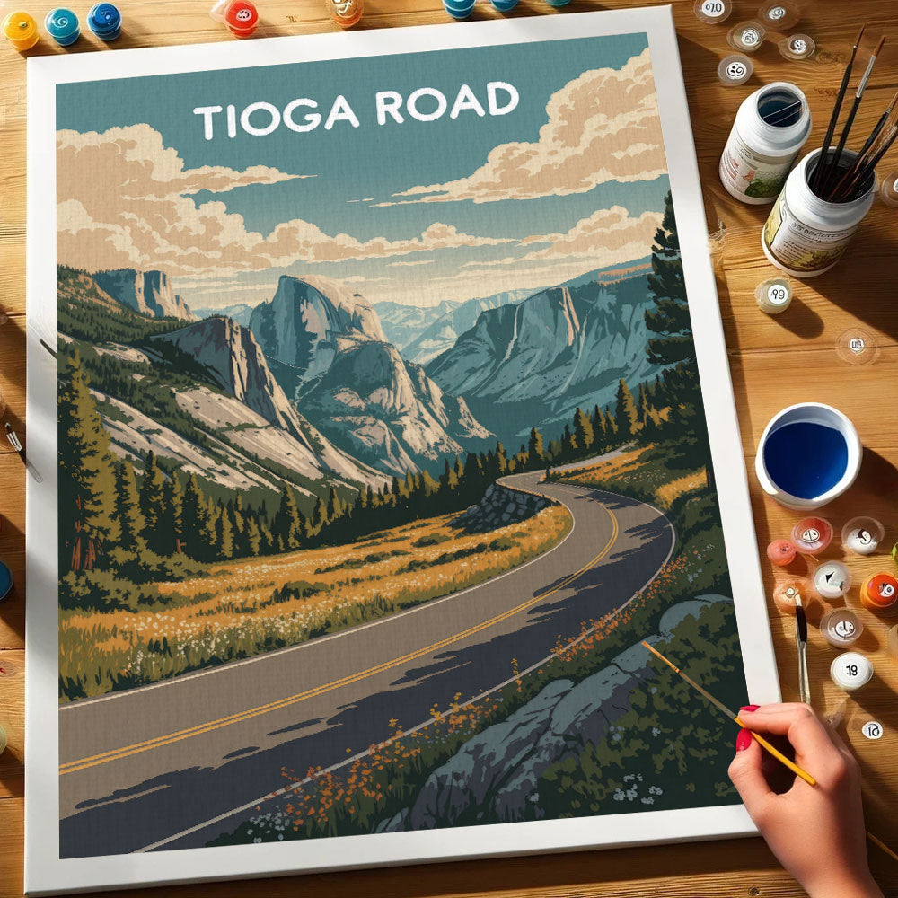 Tioga Road - Yosemite National Park | Paint by Numbers Kit