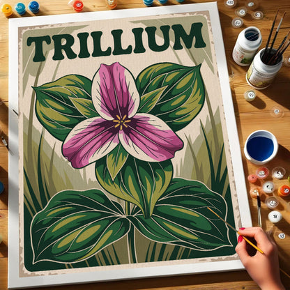 Trillium - US Wildflowers | Paint by Numbers Kit