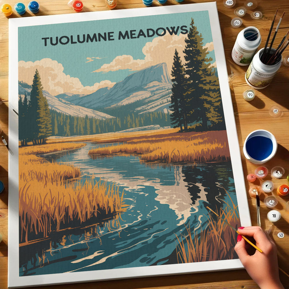 Tuolumne Meadows - Yosemite National Park | Paint by Numbers Kit