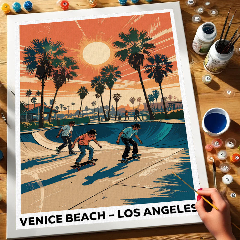 Venice Beach, Los Angeles | US Landmark | Paint by Numbers Kit