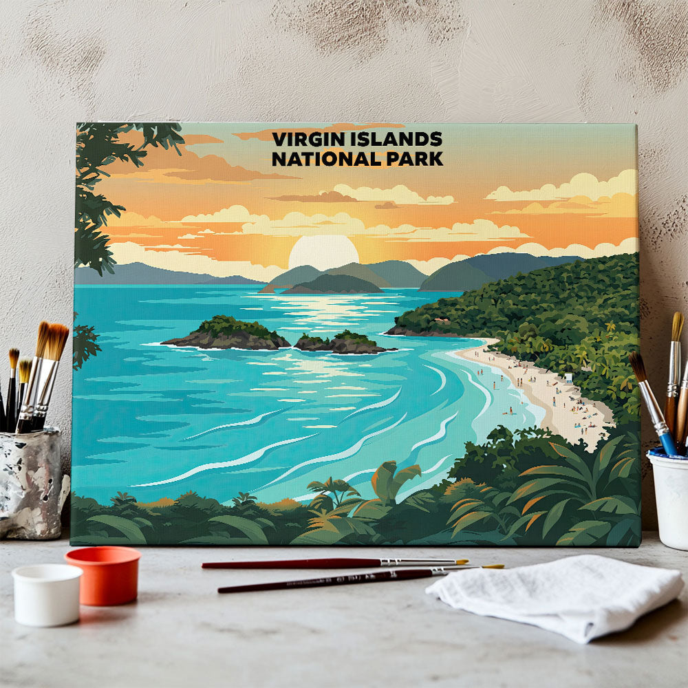 Virgin Islands National Park - Landscape | Paint by Numbers Kit