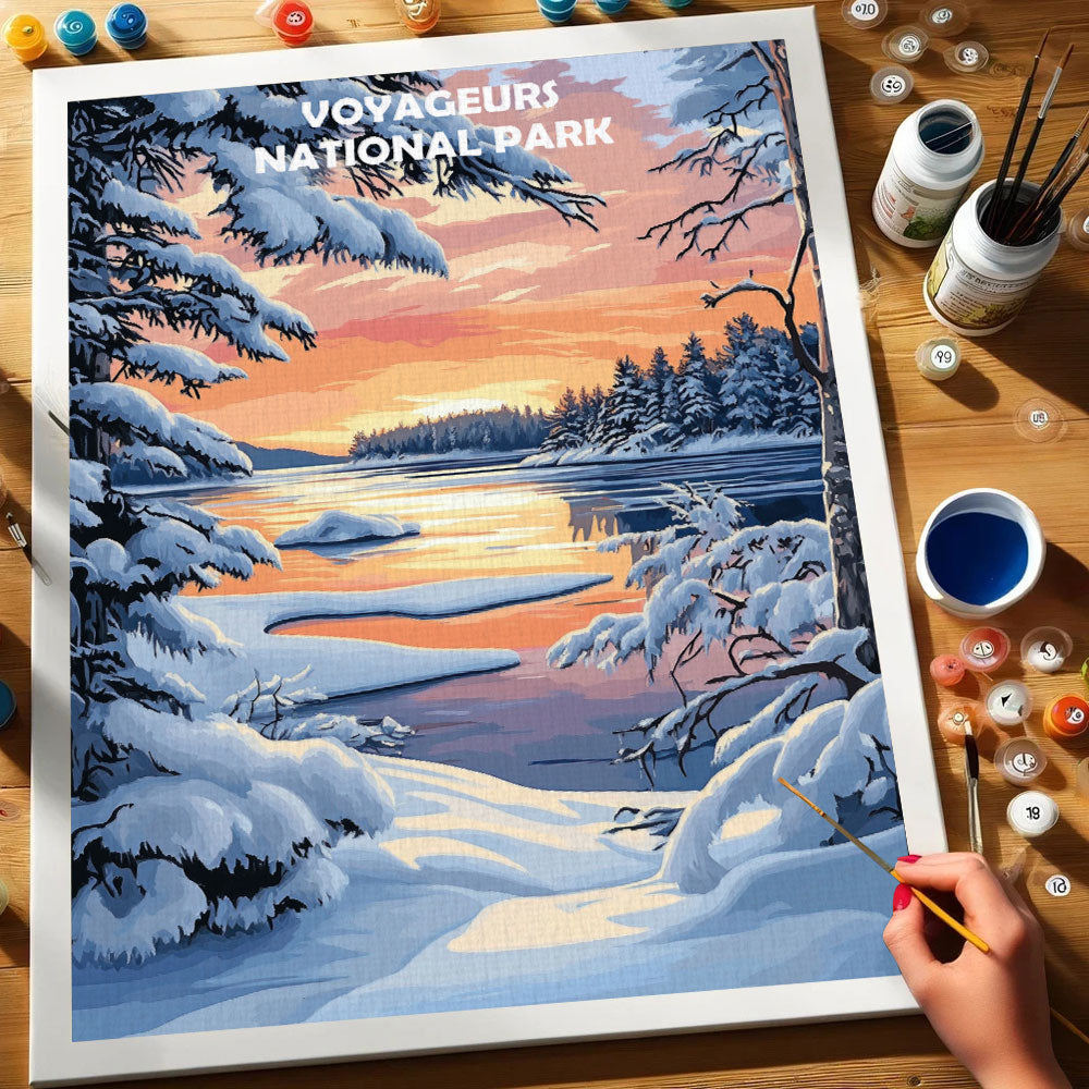 Voyageurs National Park Winter | Paint by Numbers Kit