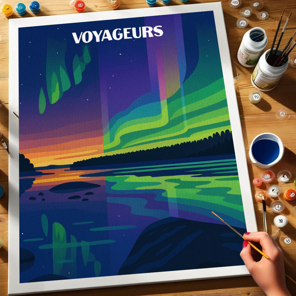 Voyageurs Nationalpark Anfänger | Malen nach Zahlen Set