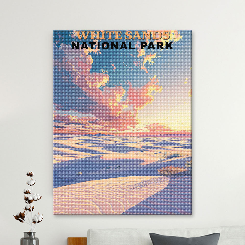 White Sands National Park Diamond Painting (Vintage Edition)