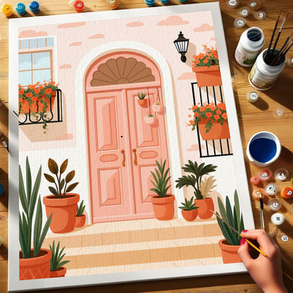 Pink Doorway | Paint by Numbers Kit