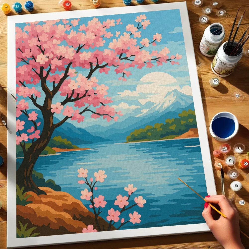 Sakura Lake | Paint by Numbers Kit