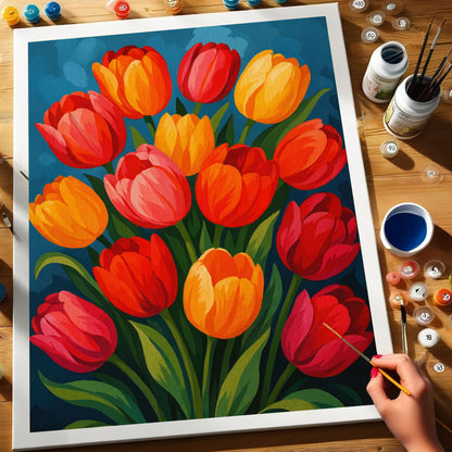 Vibrant Tulips | Paint by Numbers Kit