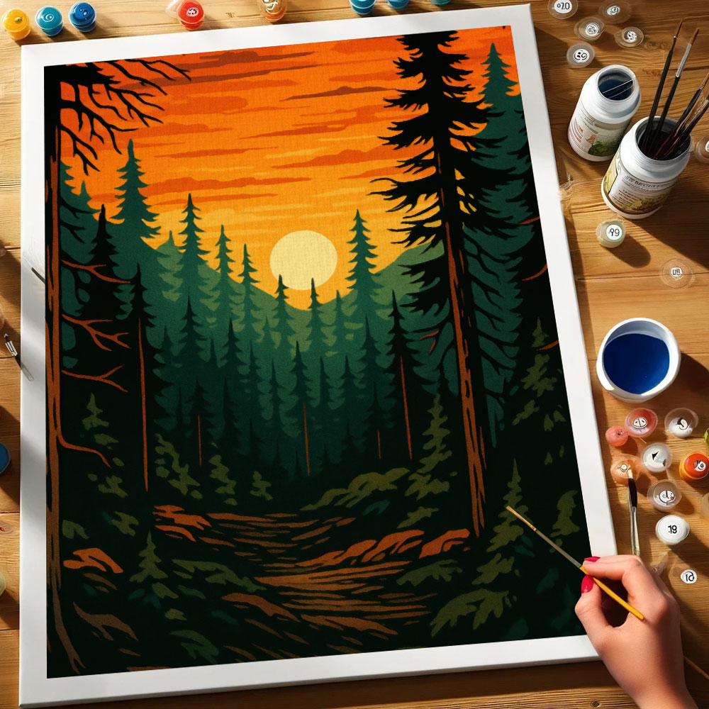 Forest Sunset | Paint by Numbers Kit
