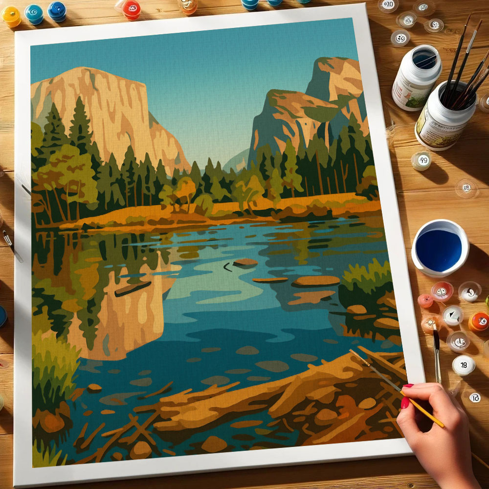 Mountain Lake | Paint by Numbers Kit