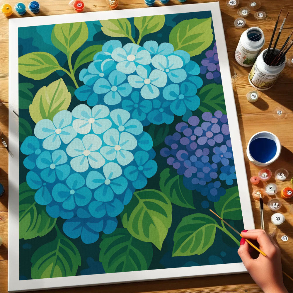 Blue Hydrangeas | Paint by Numbers Kit