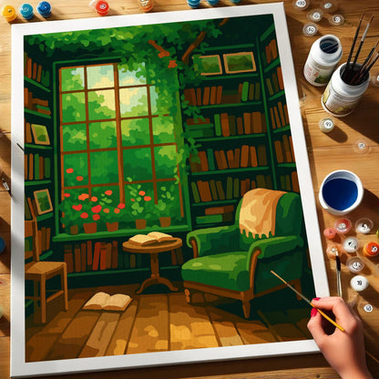 Cozy Library | Paint by Numbers Kit