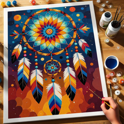 Spirit Catcher - Native American | Paint by Numbers Kit