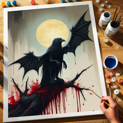 Blood Moon Raven | Paint by Numbers Kit